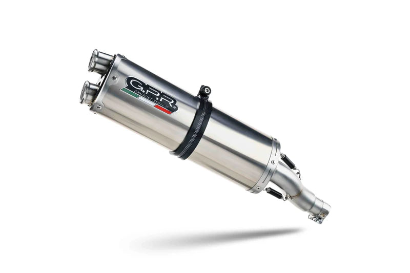 H.271.NOV.DUAL.IO | G.P.R EXHAUST | GPR exhaust compatible with Honda TRANSALP 750 2023-2025, Dual Inox, Slip-on exhaust including removable db killer and link pipe, EPA-compliant