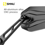 SMNU | SMNU Motorcycle R155 Rearview Mirror Black, square design
