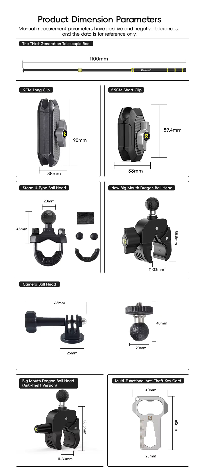 SMNU | SMNU OEM Adjustable Strong Stability Bike Selfie Stick Long Selfie Stick Holder for Motorcycle