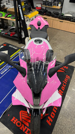 AXXON | BMW S1000RR (2023–2026) Custom Full Fairing Body Kit – Vibrant Gloss Pink & White Edition