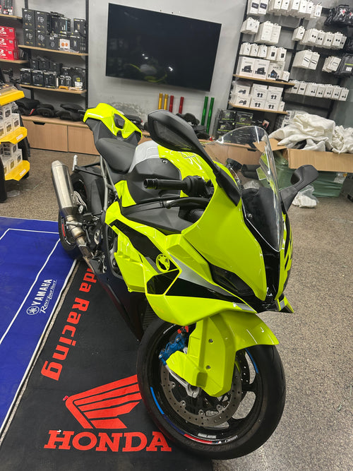 AXXON | BMW S1000RR High-Visibility Acid Yellow Complete Body Kit (2023–2026 Fitment)
