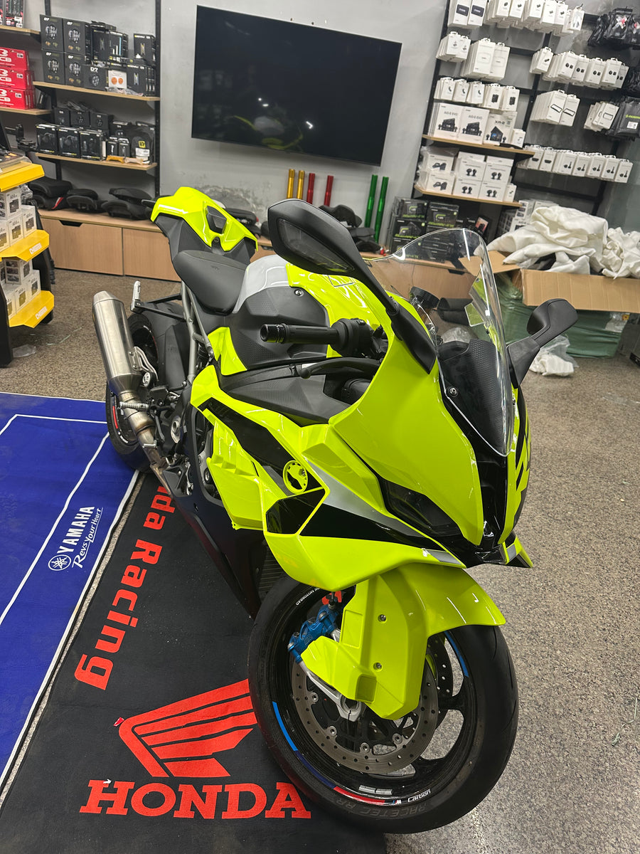 AXXON | BMW S1000RR High-Visibility Acid Yellow Complete Body Kit (2023–2026 Fitment)