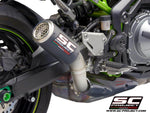 SC Project Exhaust CR-T carbon (2017-2019) with stoneguard grid for Kawasaki Z900 (Without Carbon fibre heat protection)