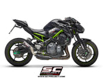 SC Project Exhaust CR-T carbon (2017-2019) with stoneguard grid for Kawasaki Z900 (Without Carbon fibre heat protection)