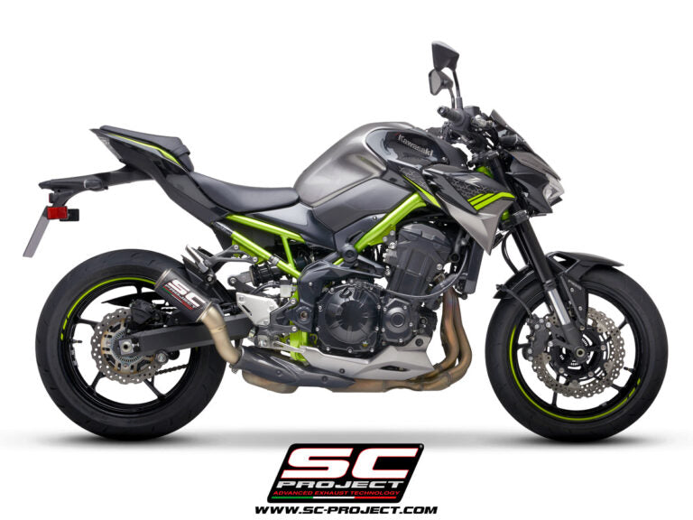 SC Project CR-T Carbon With Stoneguard Grid Exhaust for Kawasaki Z900 (2020-22)