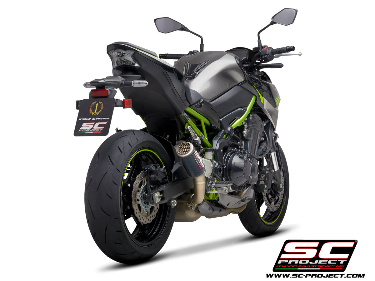 SC Project CR-T Carbon With Stoneguard Grid Exhaust for Kawasaki Z900 (2020-22)