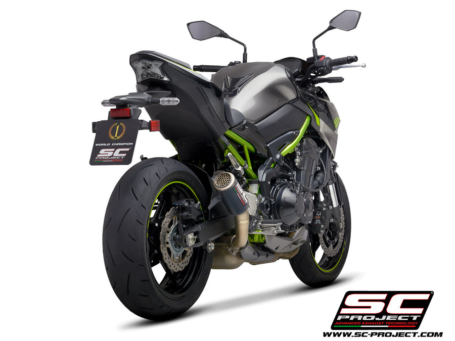 SC Project CR-T Carbon With Stoneguard Grid Exhaust for Kawasaki Z900 (2020-22)