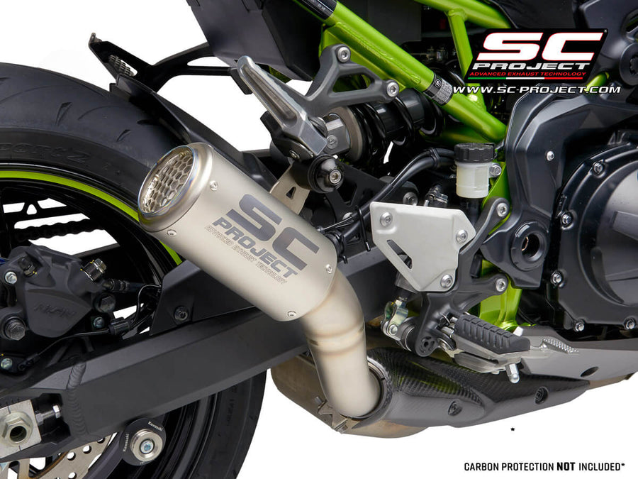 SC Project Exhaust CR-T Titanium (17-19) with stoneguard grid for Z900 (Without Carbon fibre heat protection)