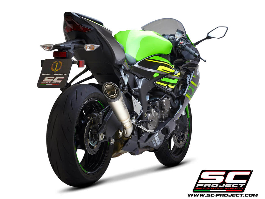 SC Project S1 Titanium (2019-21) Slip-On Exhaust for Kawasaki ZX-6R