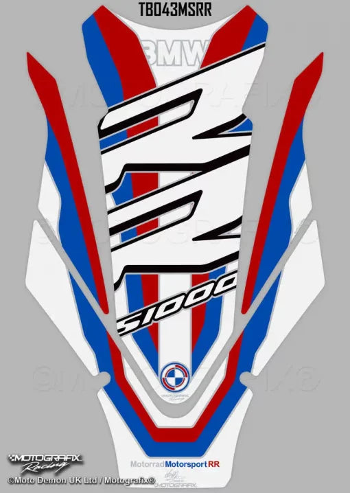 Motografix Motorsport Motorcycle Tank Pad Protector 3D Gel TB043MSRR for BMW S1000RR (2019+)