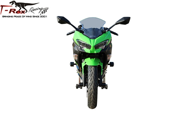 2018 - 2023 Kawasaki Ninja 400 No Cut Frame Sliders w/ aluminum inserts