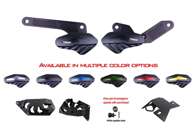 2018 - 2023 Kawasaki Ninja 400 No Cut Frame Sliders Case Covers Fender Eliminator Spools