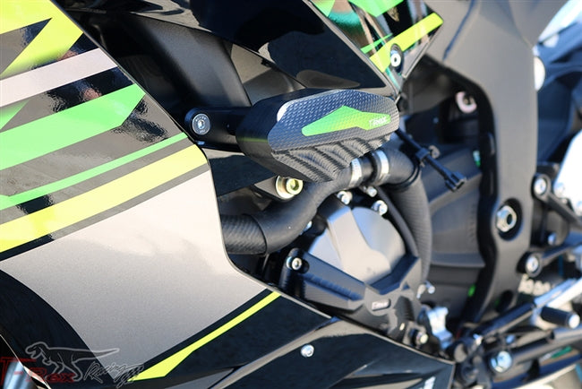 T-REX | T-REX  Kawasaki Ninja ZX-6R 2013–2026 No-Cut Frame Sliders - Black