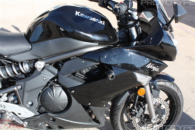 2009 - 2011 Kawasaki Ninja 650R No Cut Frame Sliders