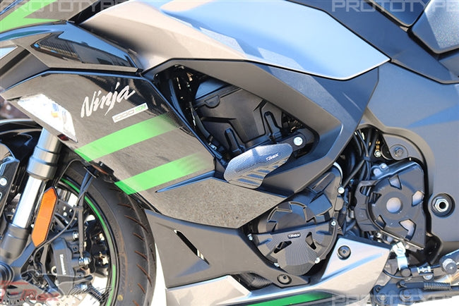 2017 - 2024 Kawasaki Ninja 1000, 2025 Ninja 1100SX No Cut Frame Sliders