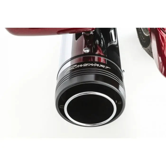 500-0110 | Rinehart Racing | 500-0110 | MotoPro 45 Chrome 4.5" Slip-Ons Black Tips 2017-26 Harley FLH/T