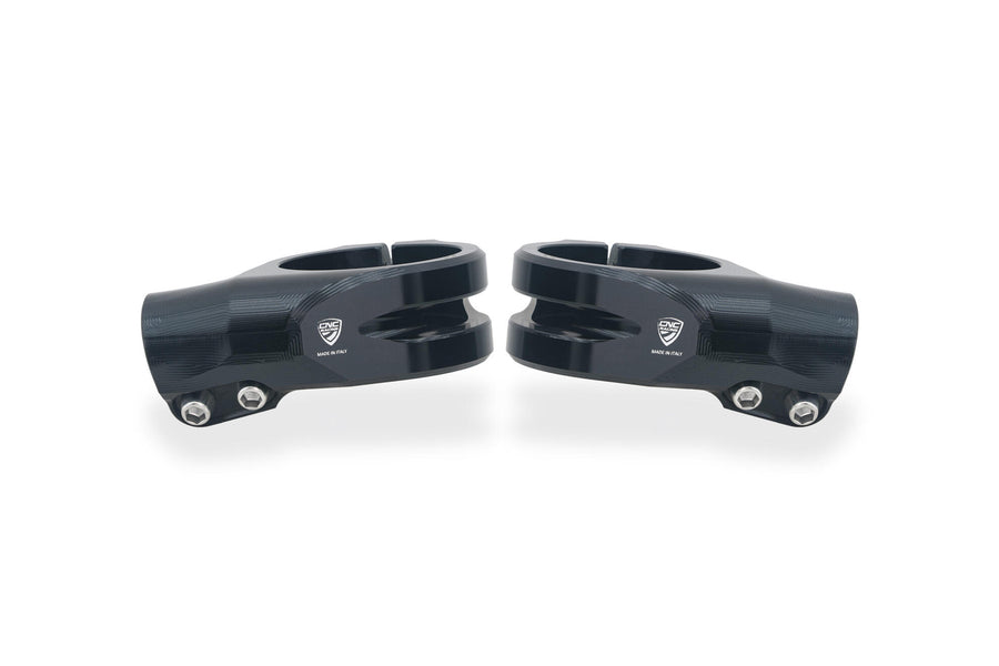 CNC RACING | Clip-On Handlebar Kit Ø 53 mm – offset 26 mm with Steering Damper Support for Ducati Panigale V4