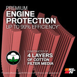 K&N | K&N High-Flow Powersports Lifetime Engine Air Filter for Ducati Motorcycles