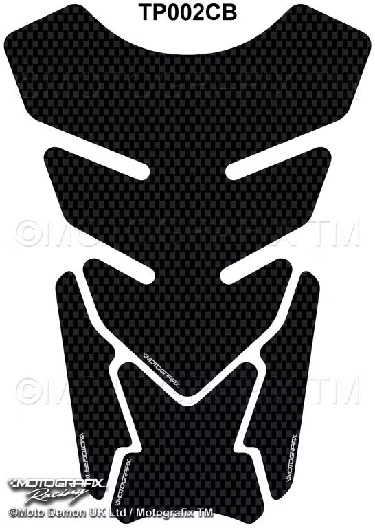 Motografix  | Motografix Universal Carbon Fibre 3D Gel Tank Pad - Carbon BLACK