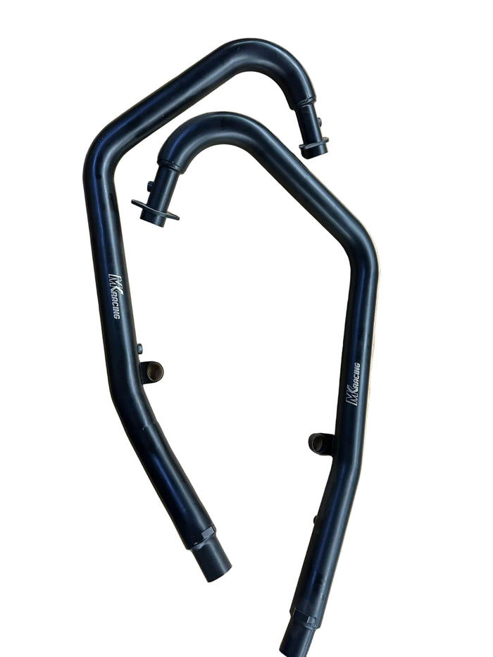 MK Racing | MK Racing Matte Black Titanium Exhaust Header Pipes for Royal Enfield Continental GT 650 (2018-2026)