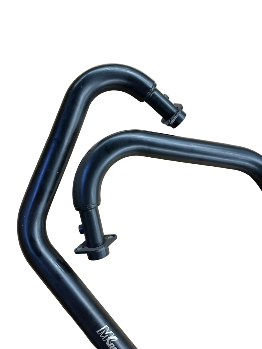 MK Racing | MK Racing Matte Black Titanium Exhaust Header Pipes for Royal Enfield Continental GT 650 (2018-2026)