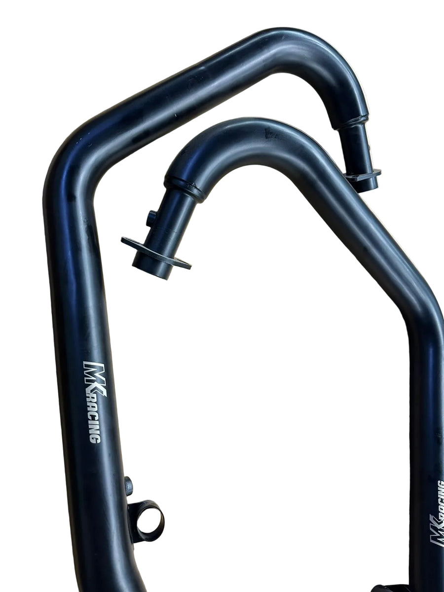 MK Racing | MK Racing Matte Black Titanium Exhaust Header Pipes for Royal Enfield Continental GT 650 (2018-2026)