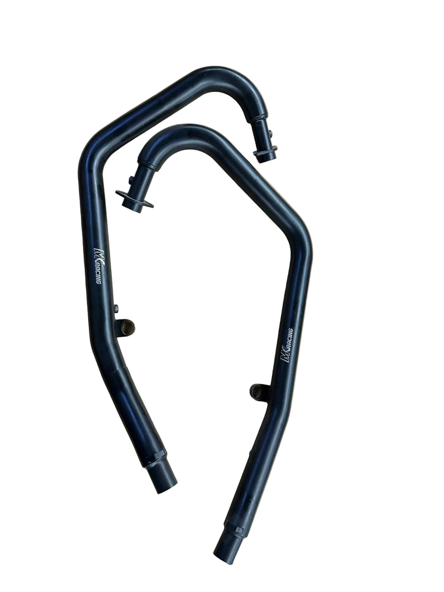 MK Racing | MK Racing Matte Black Titanium Exhaust Header Pipes for Royal Enfield Continental GT 650 (2018-2026)