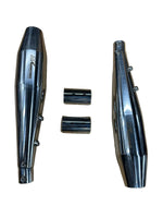 MK Racing | MK Racing  Stainless Steel Performance Slip-On Exhaust Muffer for Royal Enfield Continental GT 650 (Pair)
