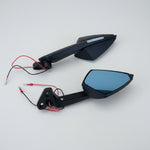 MK Racing | MK Racing Universal Rear View Side Mirror with LED Indicator - Black