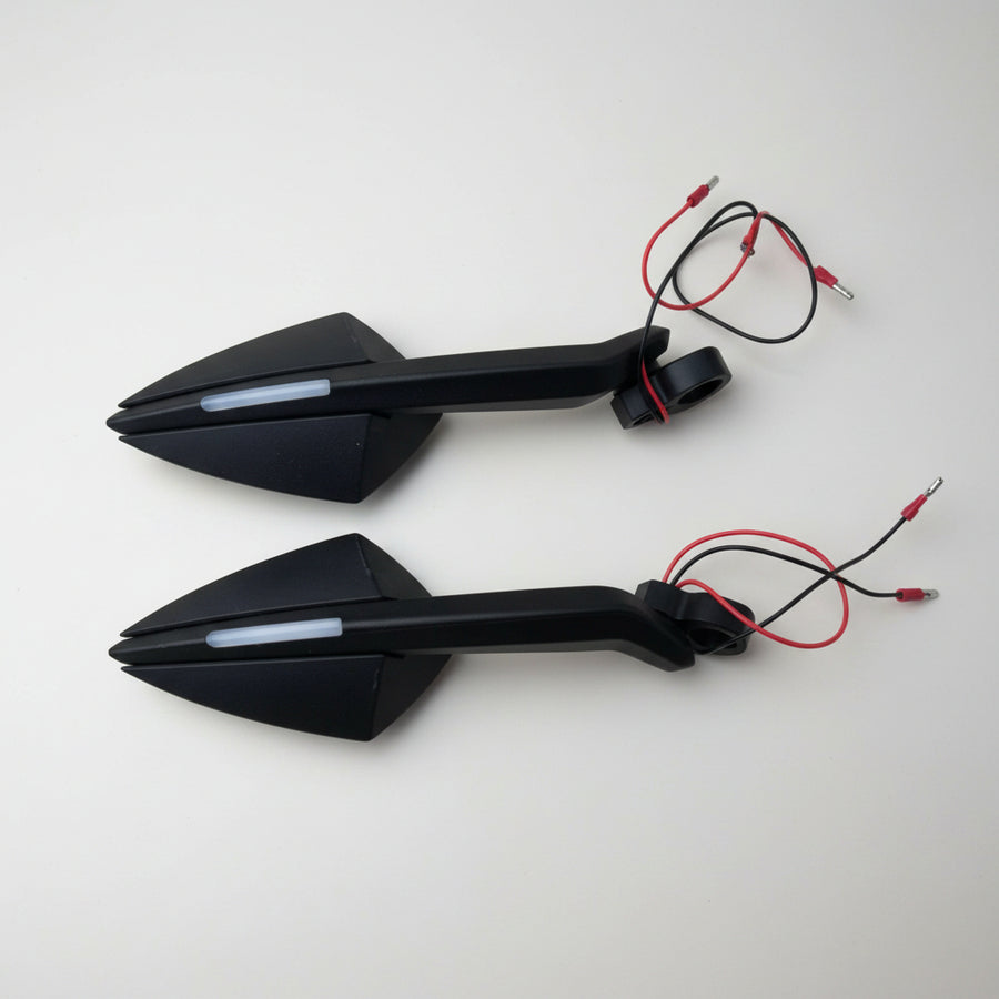 MK Racing | MK Racing Universal Rear View Side Mirror with LED Indicator - Black