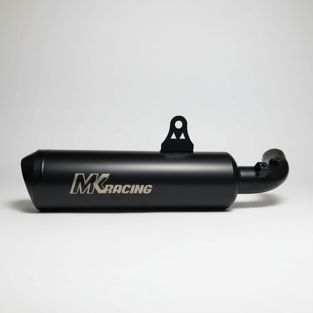 MK Racing | MK Racing Short Can Exhaust for Harley-Davidson X440, X440T & Hero Mavrick 400 – Matte Black