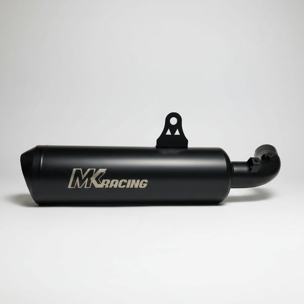 MK Racing | MK Racing Short Can Exhaust for Harley-Davidson X440, X440T & Hero Mavrick 400 – Matte Black