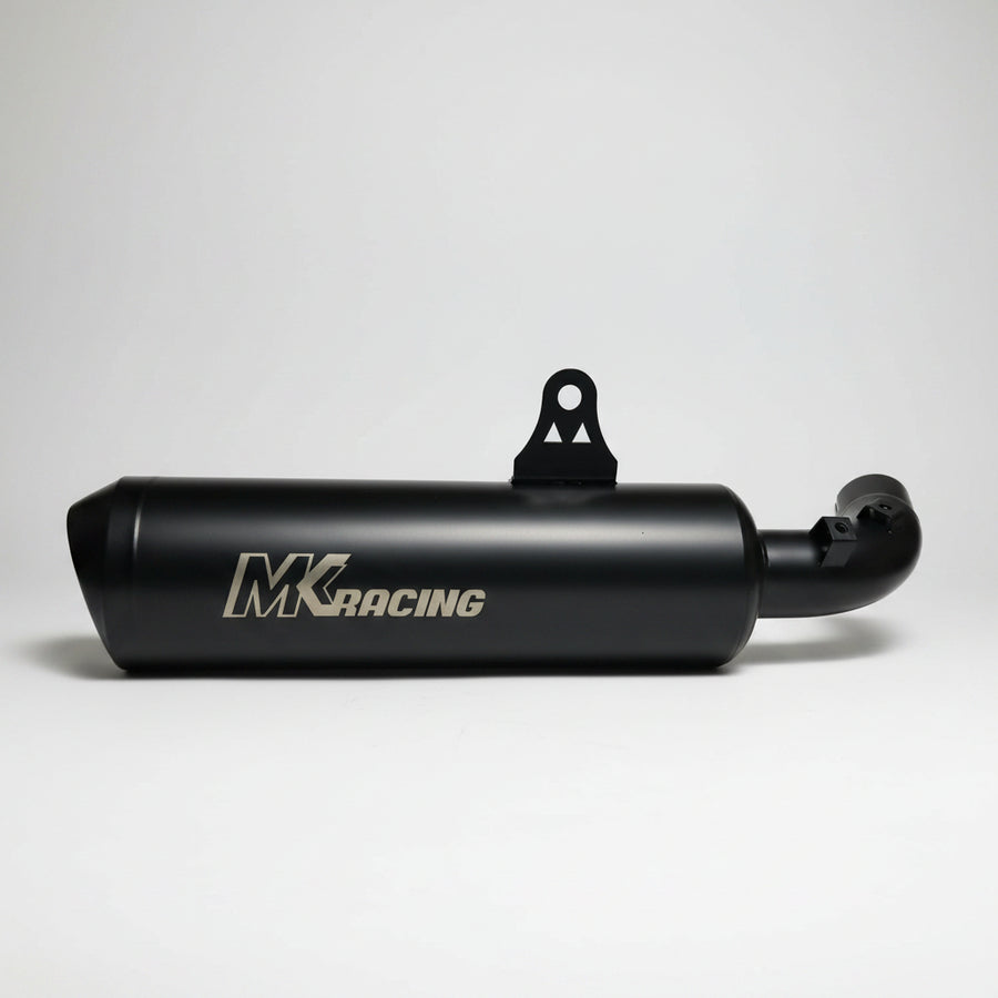MK Racing | MK Racing Short Can Exhaust for Harley-Davidson X440, X440T & Hero Mavrick 400 – Matte Black