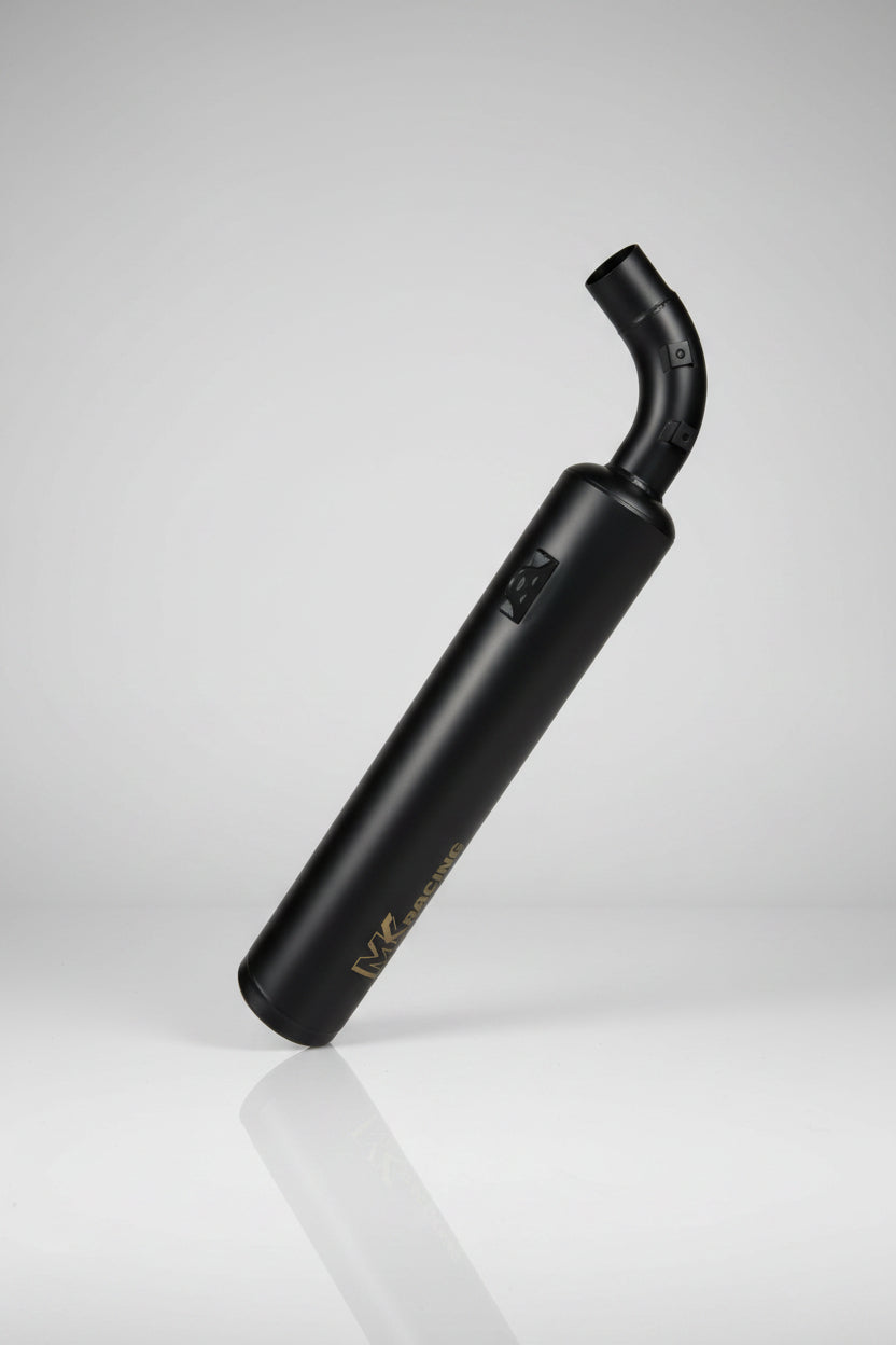 MK Racing | MK Long Can Exhaust for Harley-Davidson X440, X440T & Hero Mavrick 400 – MK Racing Matte Black Silencer
