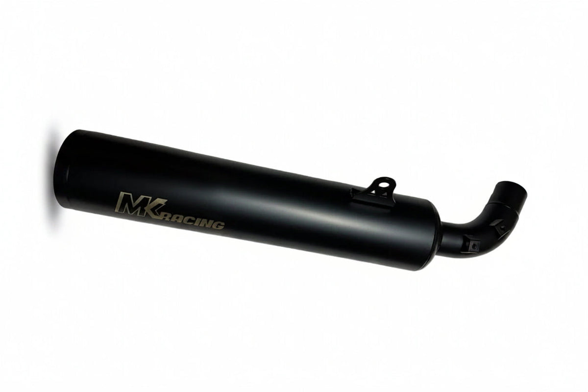 MK Racing | MK Long Can Exhaust for Harley-Davidson X440, X440T & Hero Mavrick 400 – MK Racing Matte Black Silencer