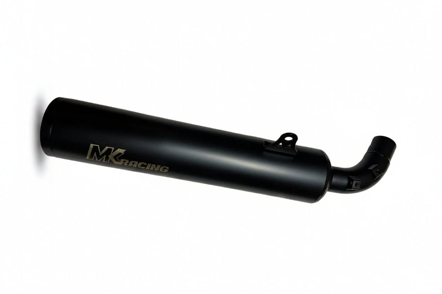 MK Racing | MK Long Can Exhaust for Harley-Davidson X440, X440T & Hero Mavrick 400 – MK Racing Matte Black Silencer