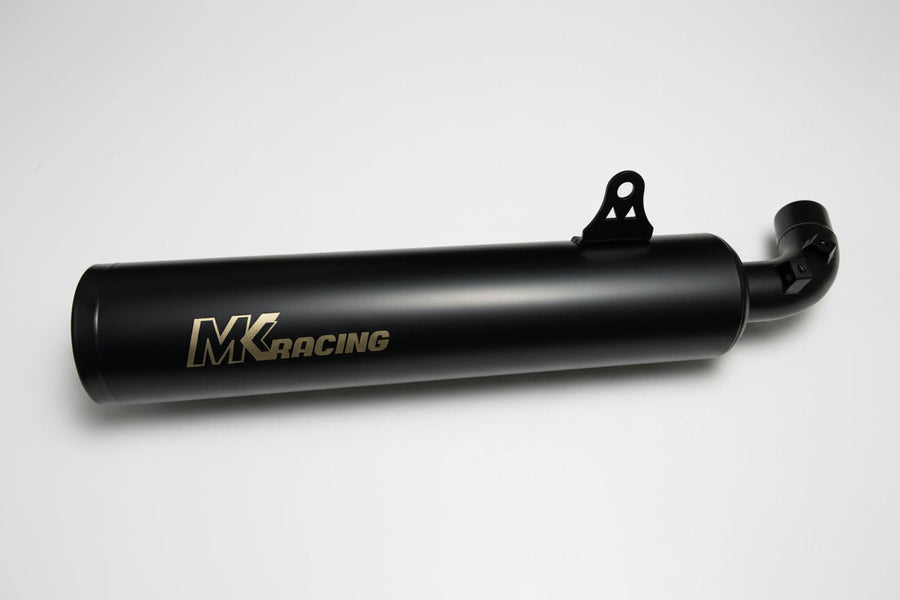 MK Racing | MK Long Can Exhaust for Harley-Davidson X440, X440T & Hero Mavrick 400 – MK Racing Matte Black Silencer
