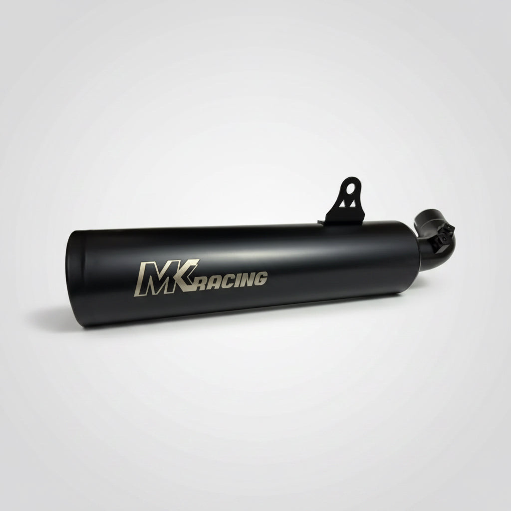 MK Racing | Harley-Davidson X440, X440T & Hero Mavrick 400 – Mid Can Exhaust Matte Black
