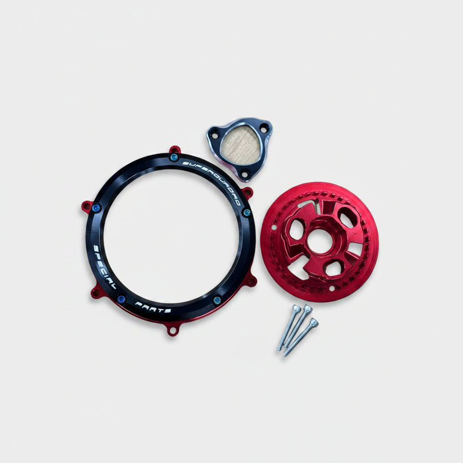 FAUVISM | FAUVISM Clear Clutch Cover & Red Pressure Plate - Ducati Panigale