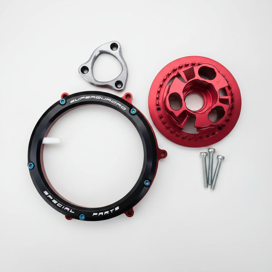 FAUVISM | FAUVISM Clear Clutch Cover & Red Pressure Plate - Ducati Panigale