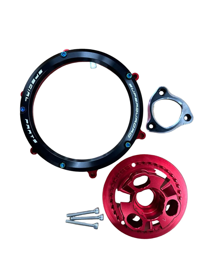 FAUVISM | FAUVISM Clear Clutch Cover & Red Pressure Plate - Ducati Panigale
