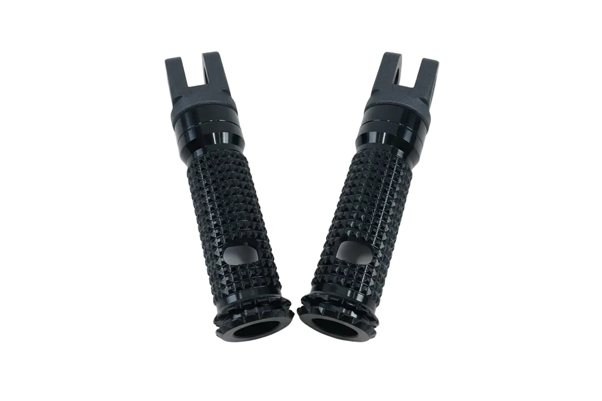 SAVAGE | SAVAGE Universal Black Footrest Adapters & Footpegs Pair