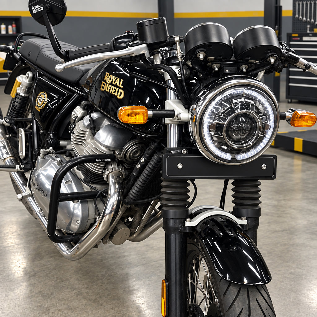 KTOVOL | KTOVOL Custom LED Headlight Assembly for Royal Enfield Continental GT 650 & Interceptor 650