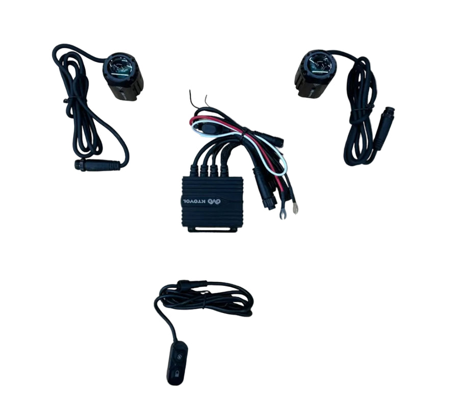 KTOVOL | KTOVOL Motorcycle Auxiliary LED Spot Light Kit with Wiring Harness & Switch - UNIVERSAL