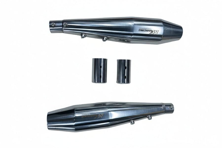 MK Racing | MK Racing  Stainless Steel Performance Slip-On Exhaust Muffer for Royal Enfield Continental GT 650 (Pair)