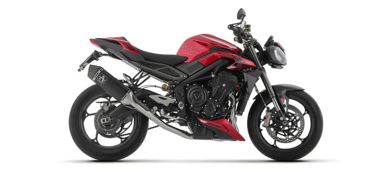 71505VAN | ARROW | Triumph STREET TRIPLE 765 RS 2023-24 | Homologated full system with Veloce aluminium "Dark" silencer