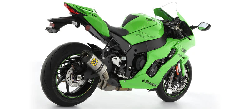 ARROW EXHAUST | Kawasaki ZX-10R / ZX-10RR 2021/2025 | Indy Race aluminium "Dark" silencer with carby end cap with titanium link pipe | 71928AKN