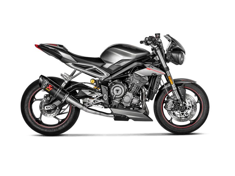 S-T7SO3-APC | AKRAPOVIC | Triumph Street Triple 765 S / R / RS 2020 -2021 Slip-On Line (Carbon)