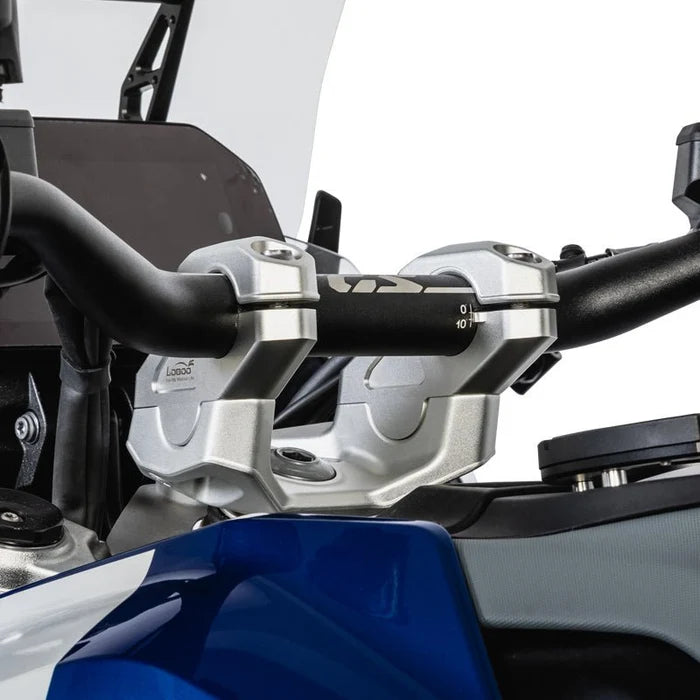 LOBOO | LOBOO Handlebar Risers for BMW R1300GS（2023-） & Adventure (2024-) | 29mm Rise / 29.5mm Setback Offset Kit