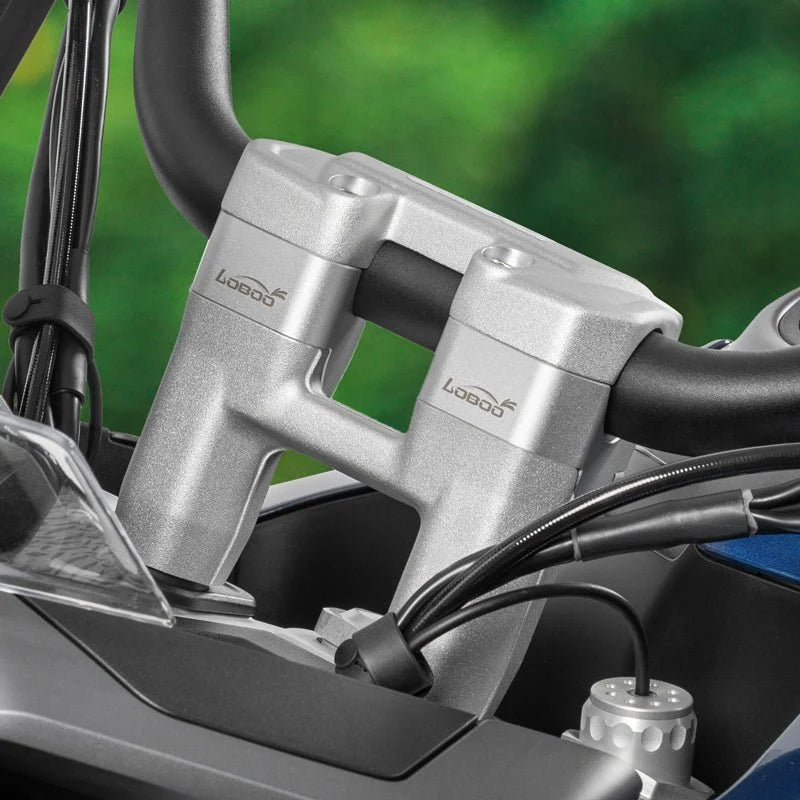 LOBOO | LOBOO 25mm Handlebar Risers for Triumph Tiger 1200 GT Pro (2023+) | CNC Aluminum Bar Mounts